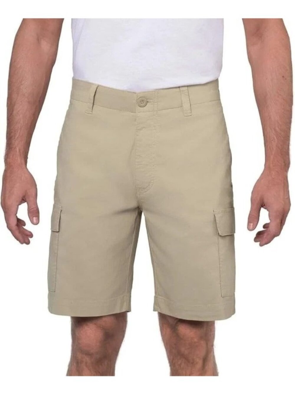 NWT Wearfirst Men's Size 32 Tan Stretch Cargo Shorts